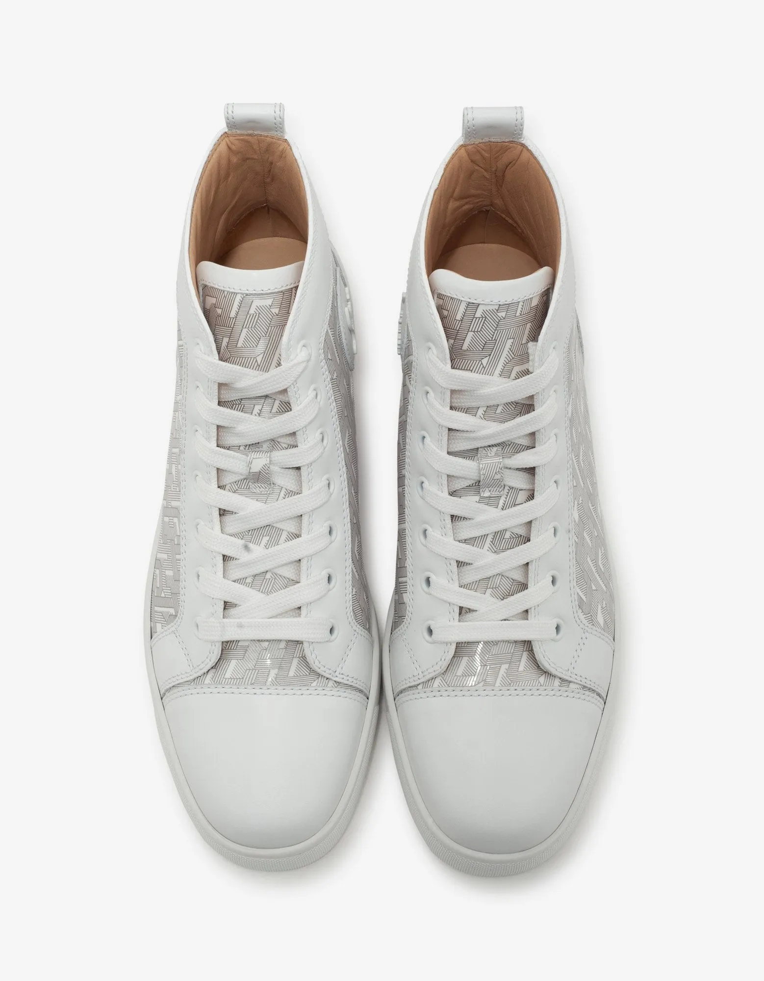 Louis CL Motif White High Top Trainers -