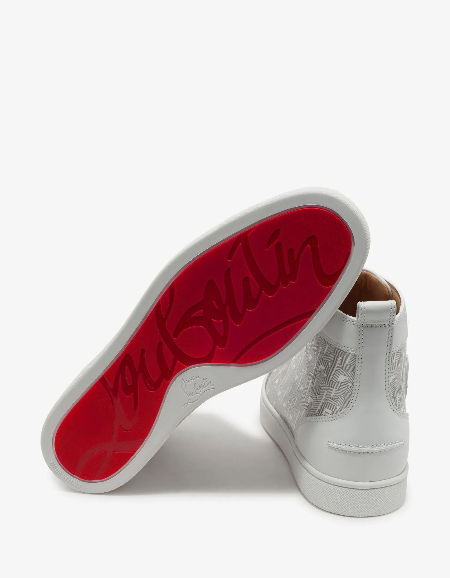 Louis CL Motif White High Top Trainers -