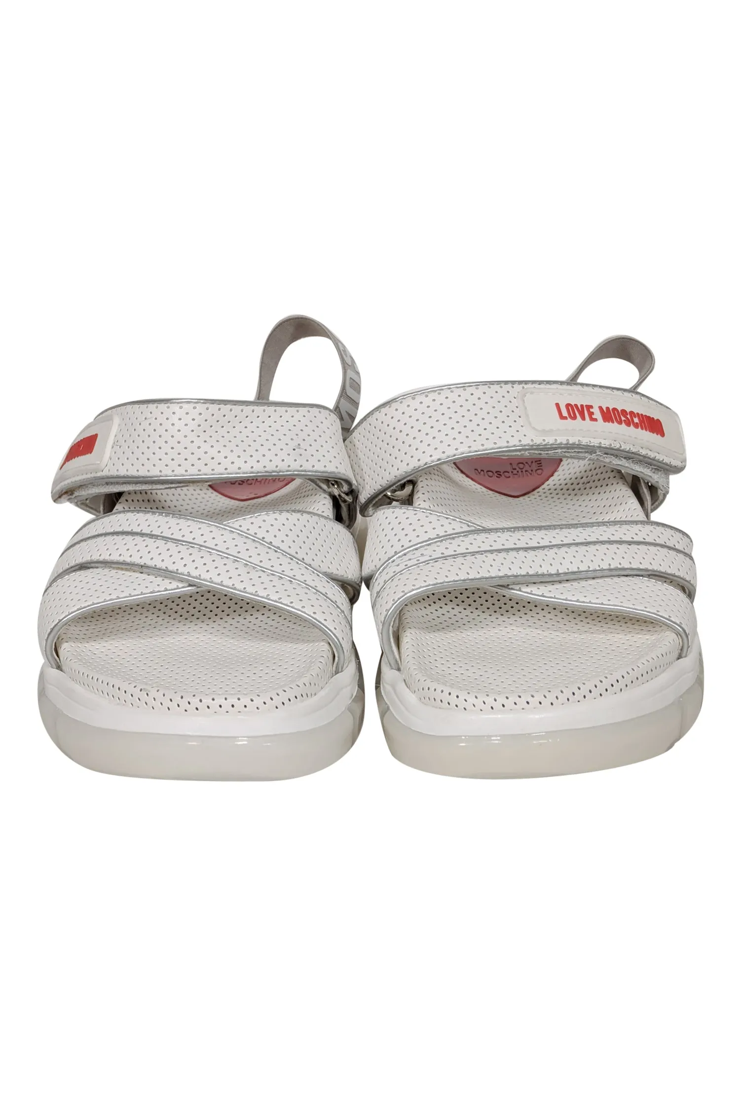 Love Moschino - White Velcro Strappy Sandals Sz 7