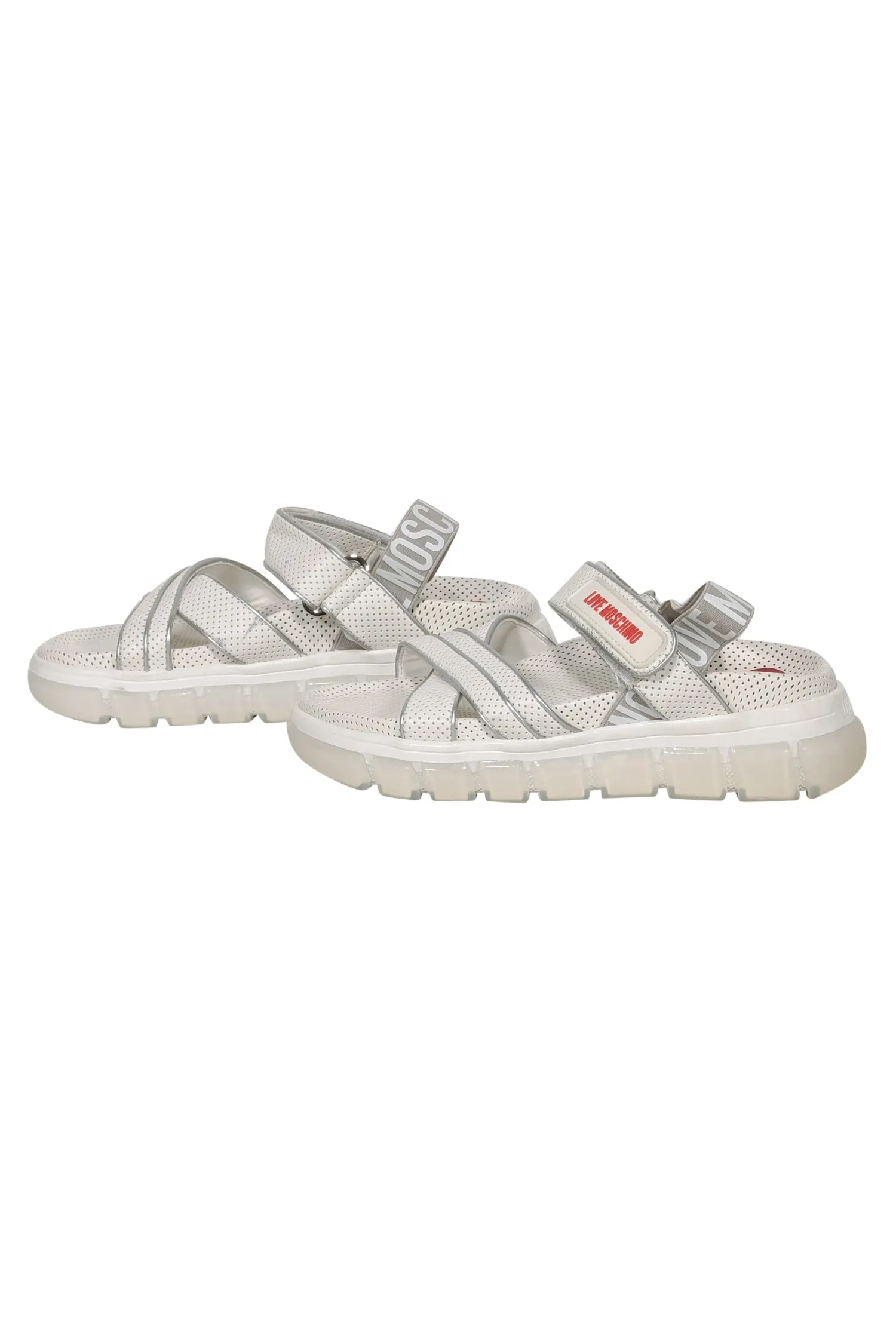 Love Moschino - White Velcro Strappy Sandals Sz 7