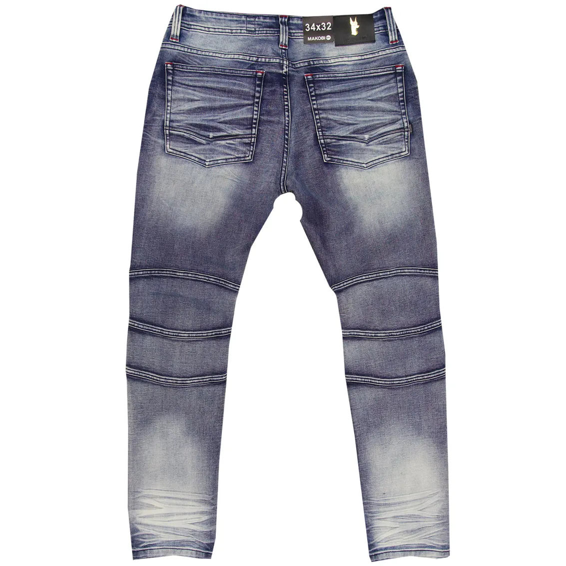 M1771 Makobi Petani Shredded Jeans With Bleach Spots - Dirt Wash