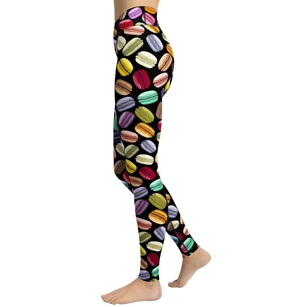 Macaroons Pattern Yoga Leggings