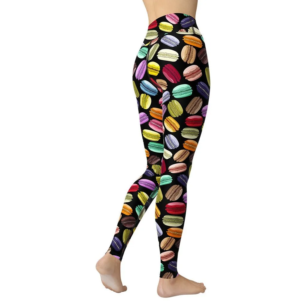 Macaroons Pattern Yoga Leggings