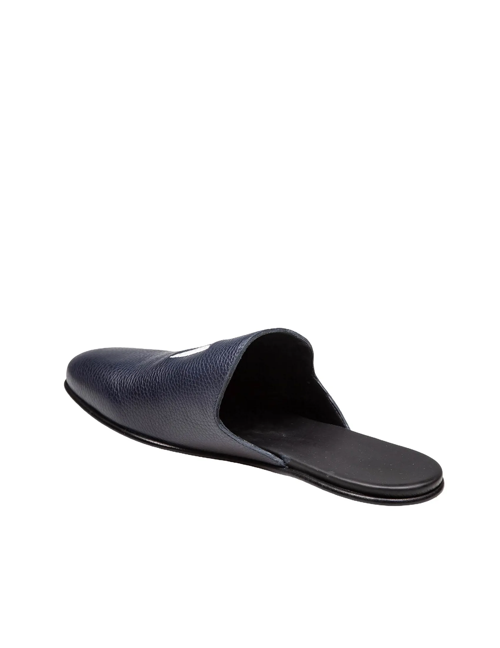 MARCO CASTELLI BLUE LEATHER SLIPPER