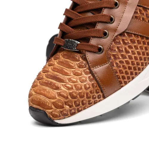 Marco Di Milano Verona Honey Python & Calfskin Sneakers