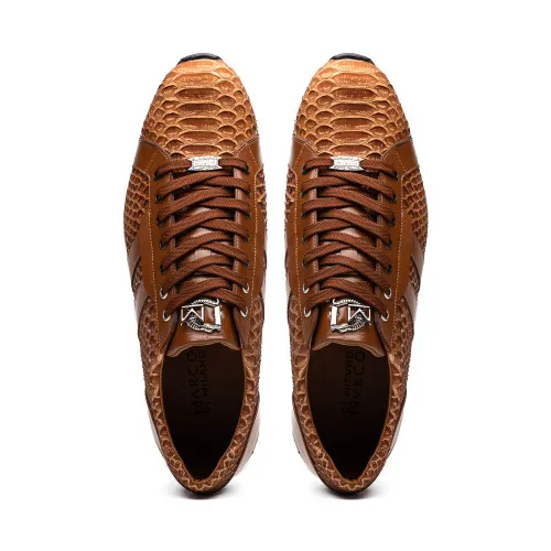 Marco Di Milano Verona Honey Python & Calfskin Sneakers