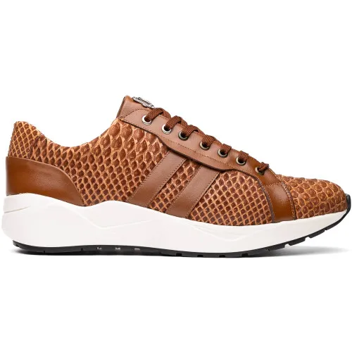 Marco Di Milano Verona Honey Python & Calfskin Sneakers