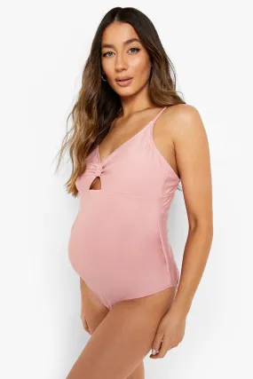 Maternity Bow Front Tie Back Swimsuit