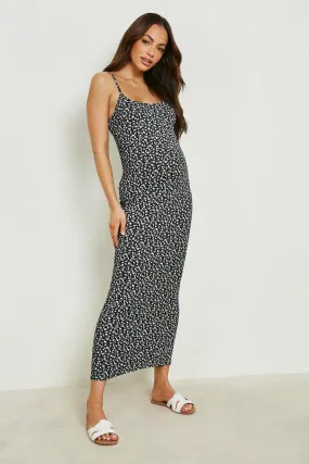 Maternity Ditsy Strappy Maxi Dress