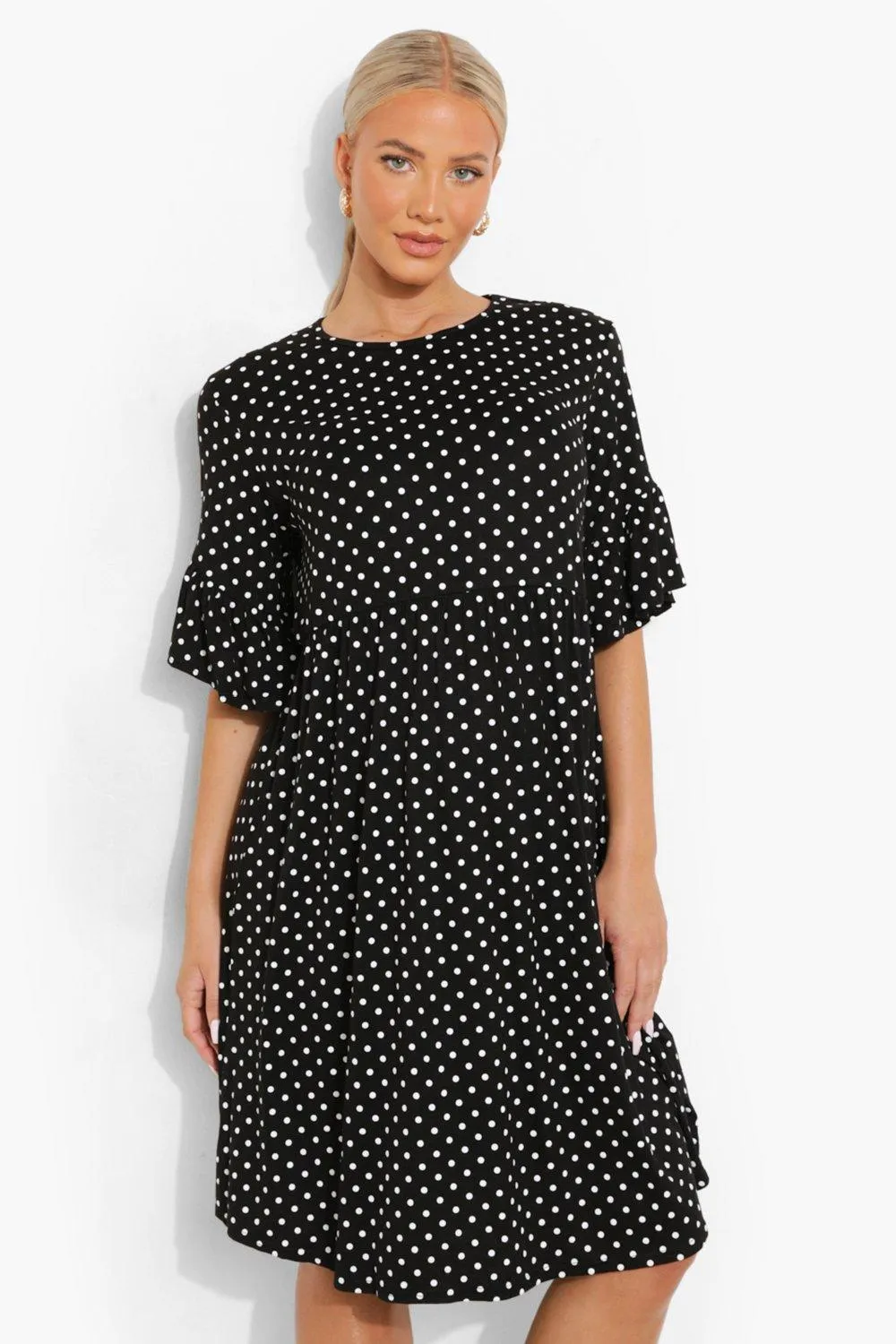 Maternity Polka Dot Smock Dress