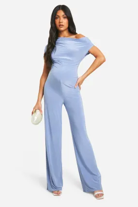 Maternity Slinky Asymmetric Wide Leg Jumpsuit