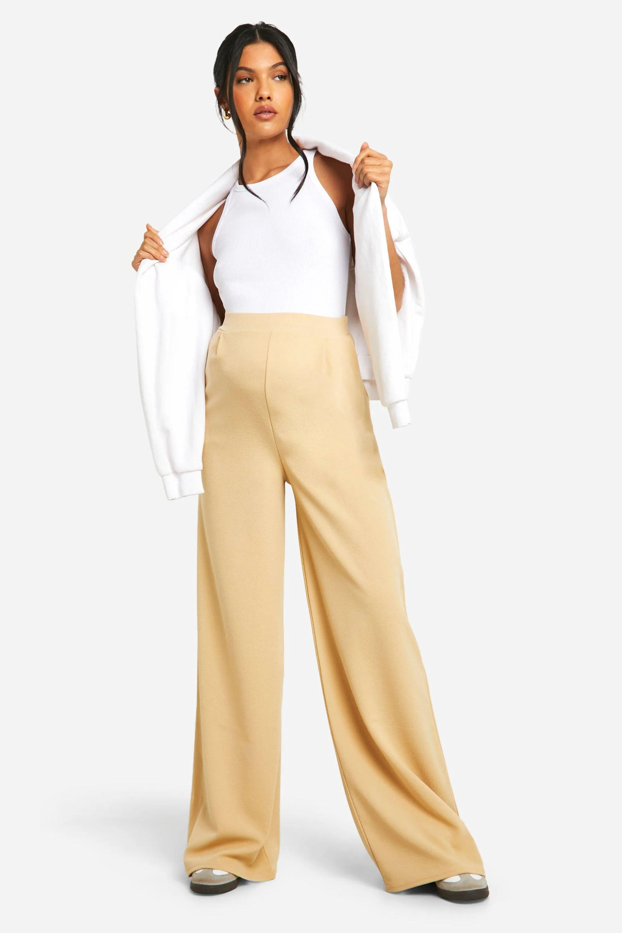 Maternity Tailored Crepe Wide Leg Pants