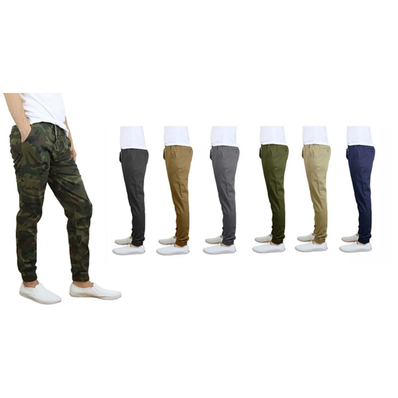 Men's Slim Fit Basic Stretch Joggers