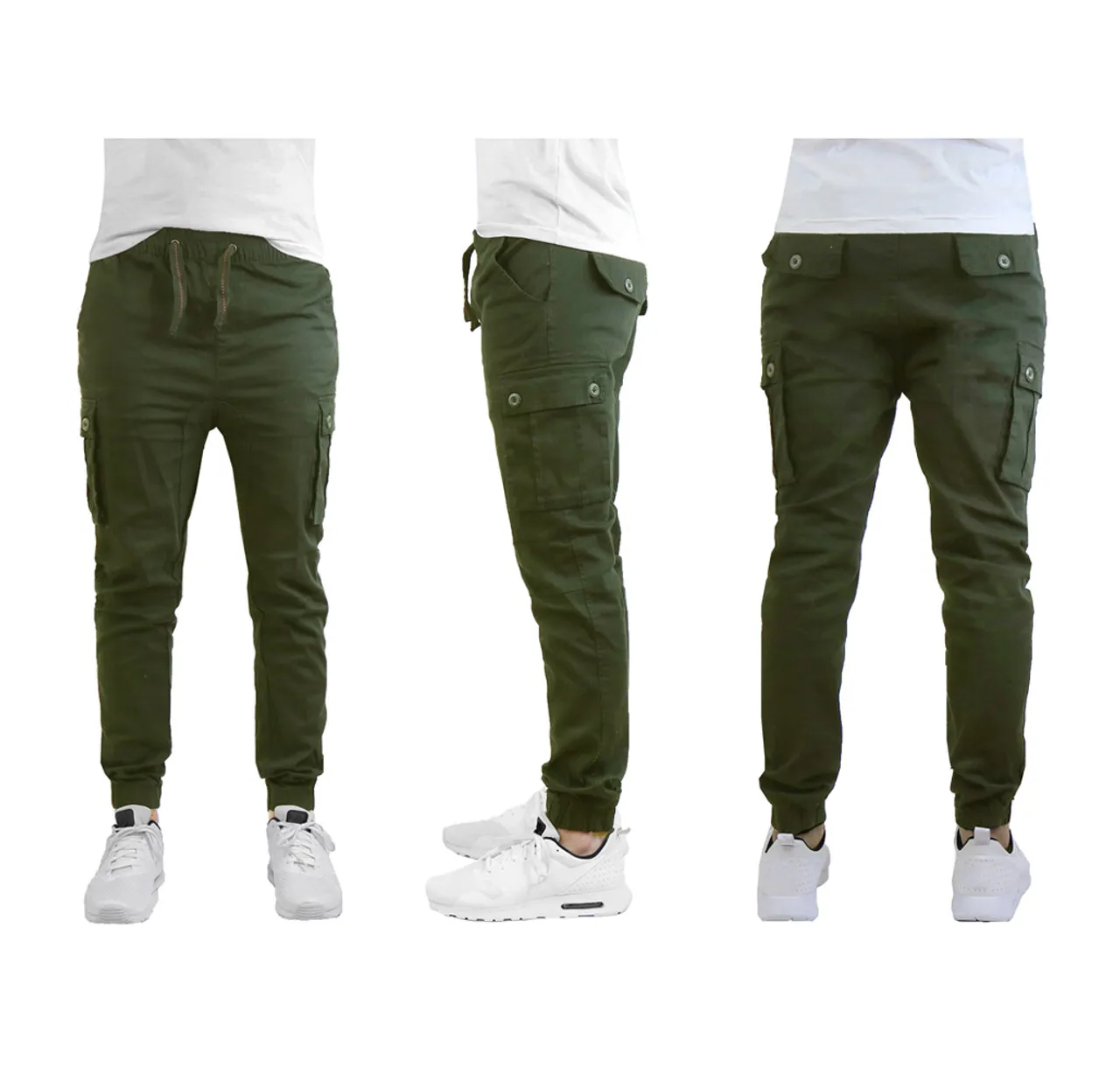 Men's Stretch Fit Cotton Cargo Joggers