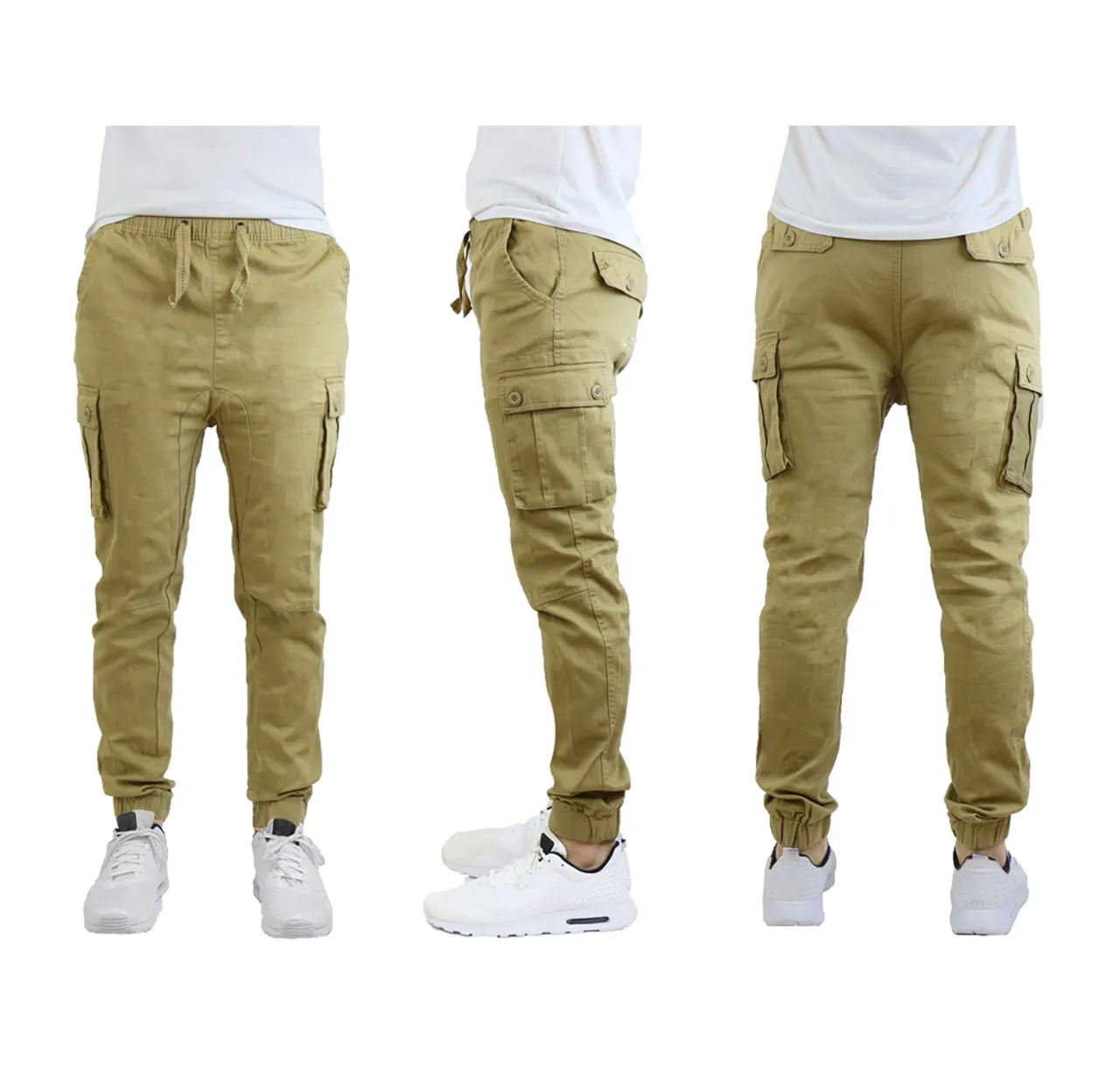 Men's Stretch Fit Cotton Cargo Joggers