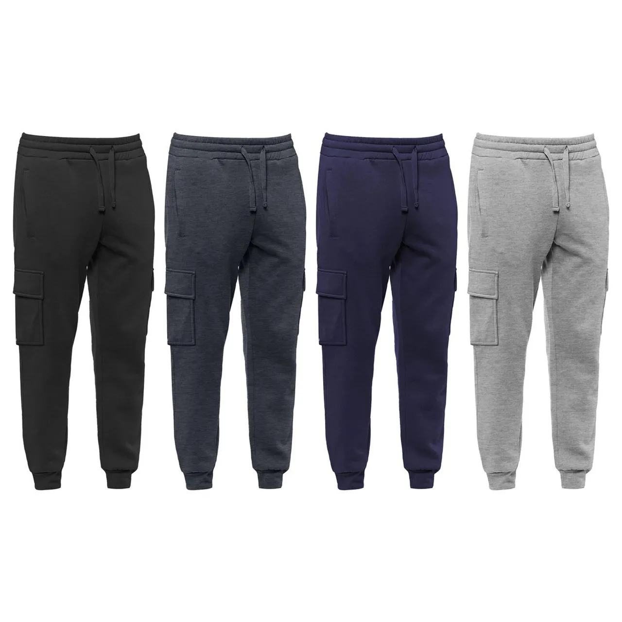 Men's Tapered-Fit Cargo Joggers (2-Pack)