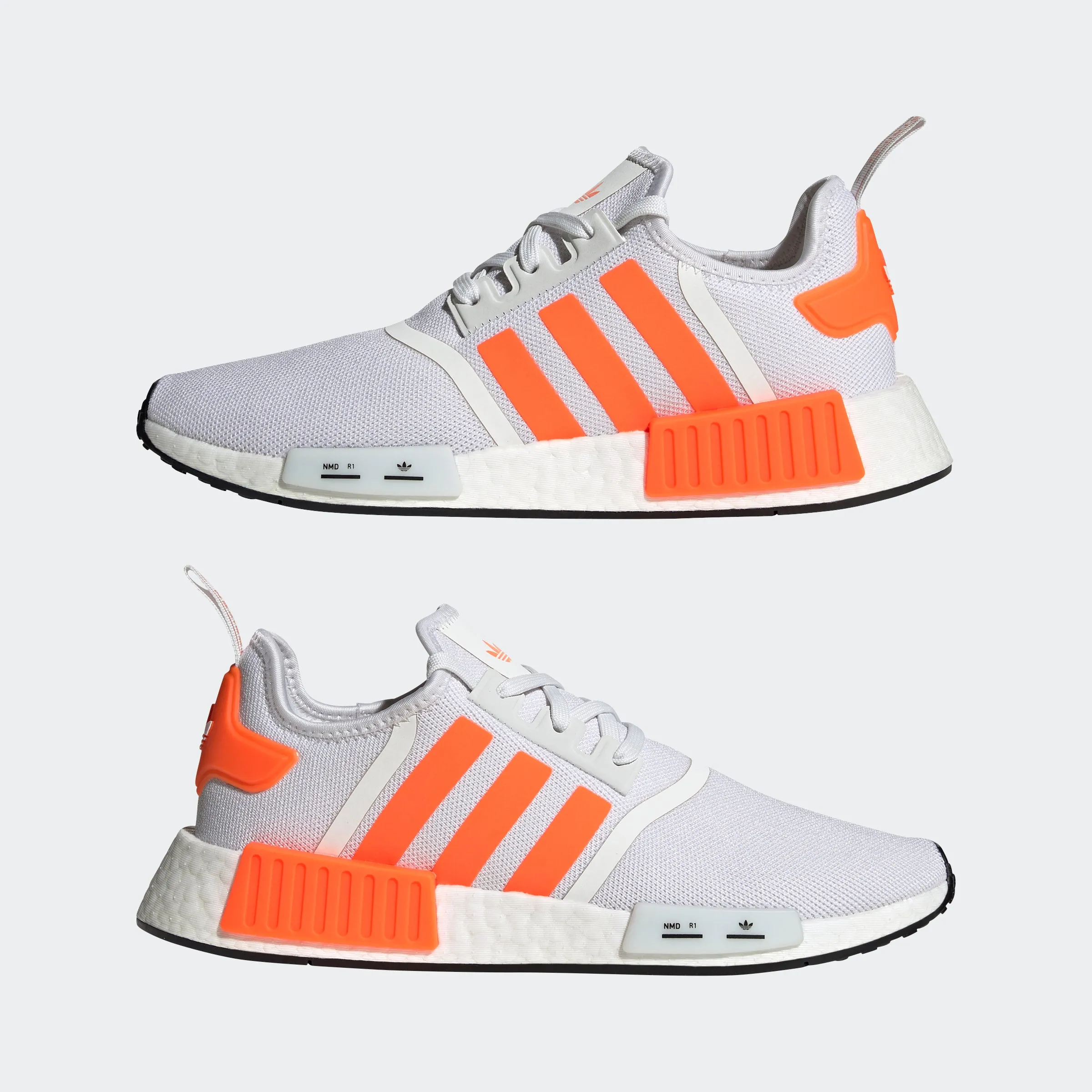 Men's adidas Originals NMD_R1 Shoes Cloud White Orange