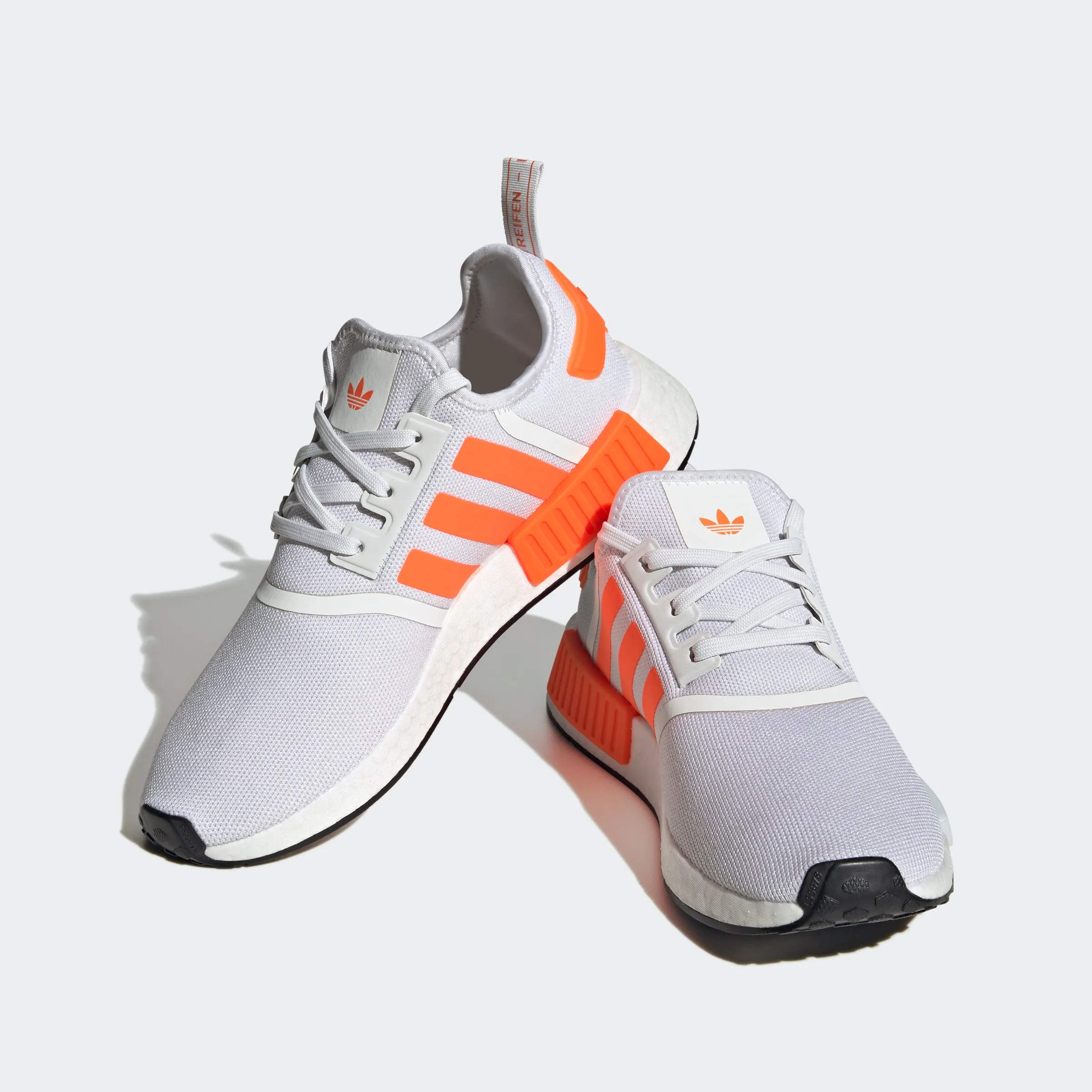 Men's adidas Originals NMD_R1 Shoes Cloud White Orange