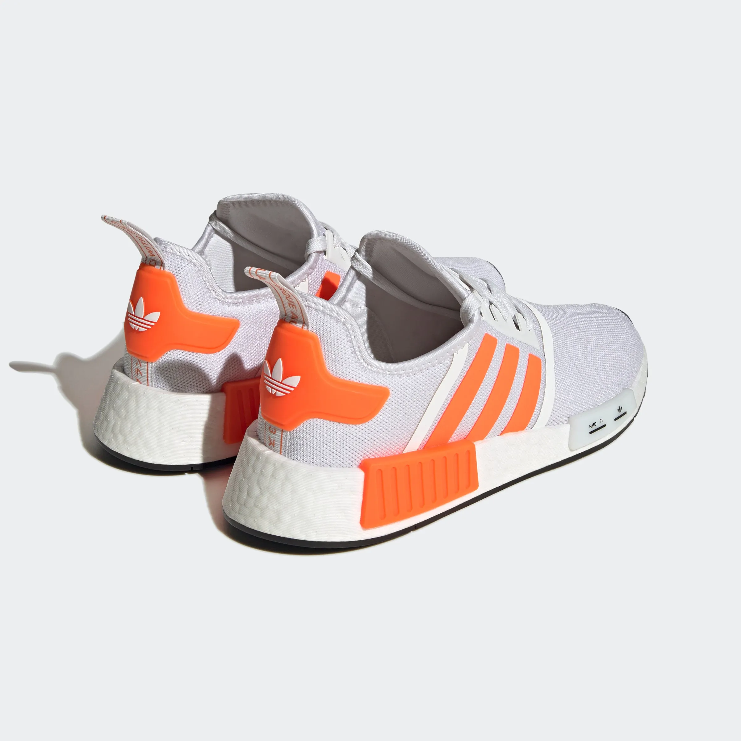 Men's adidas Originals NMD_R1 Shoes Cloud White Orange