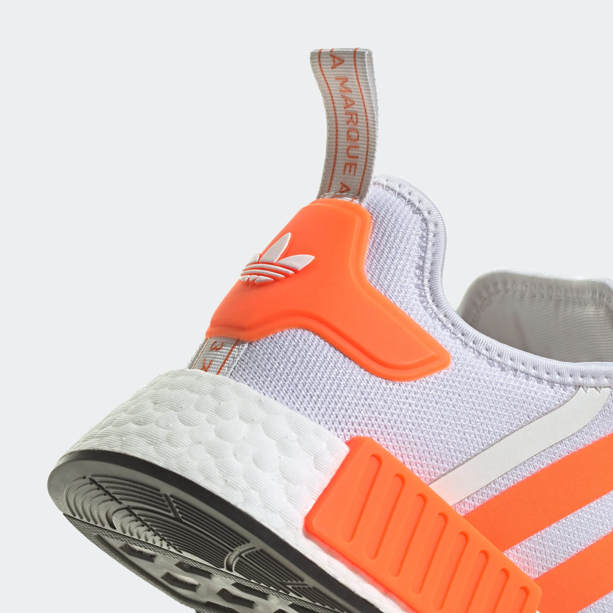 Men's adidas Originals NMD_R1 Shoes Cloud White Orange