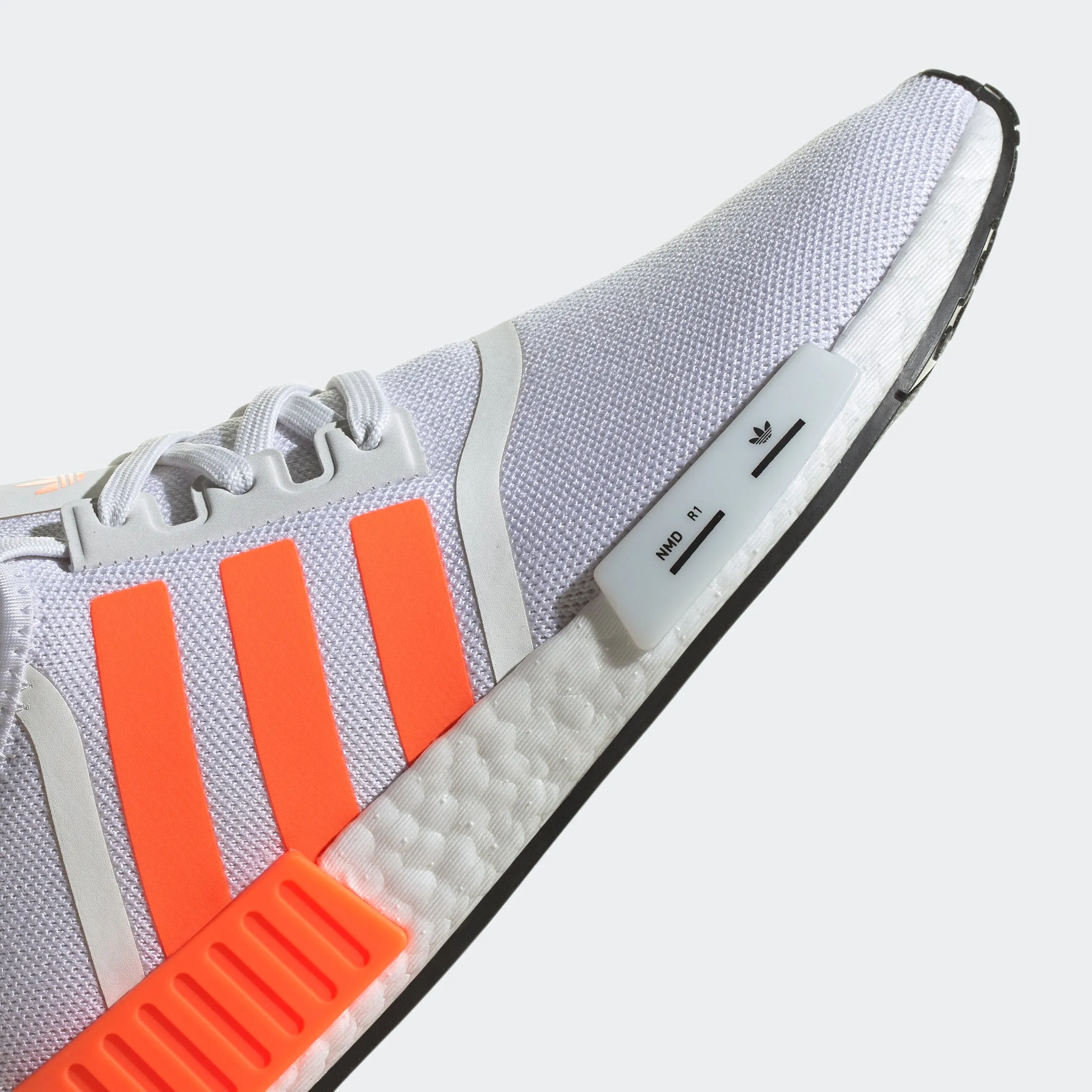 Men's adidas Originals NMD_R1 Shoes Cloud White Orange