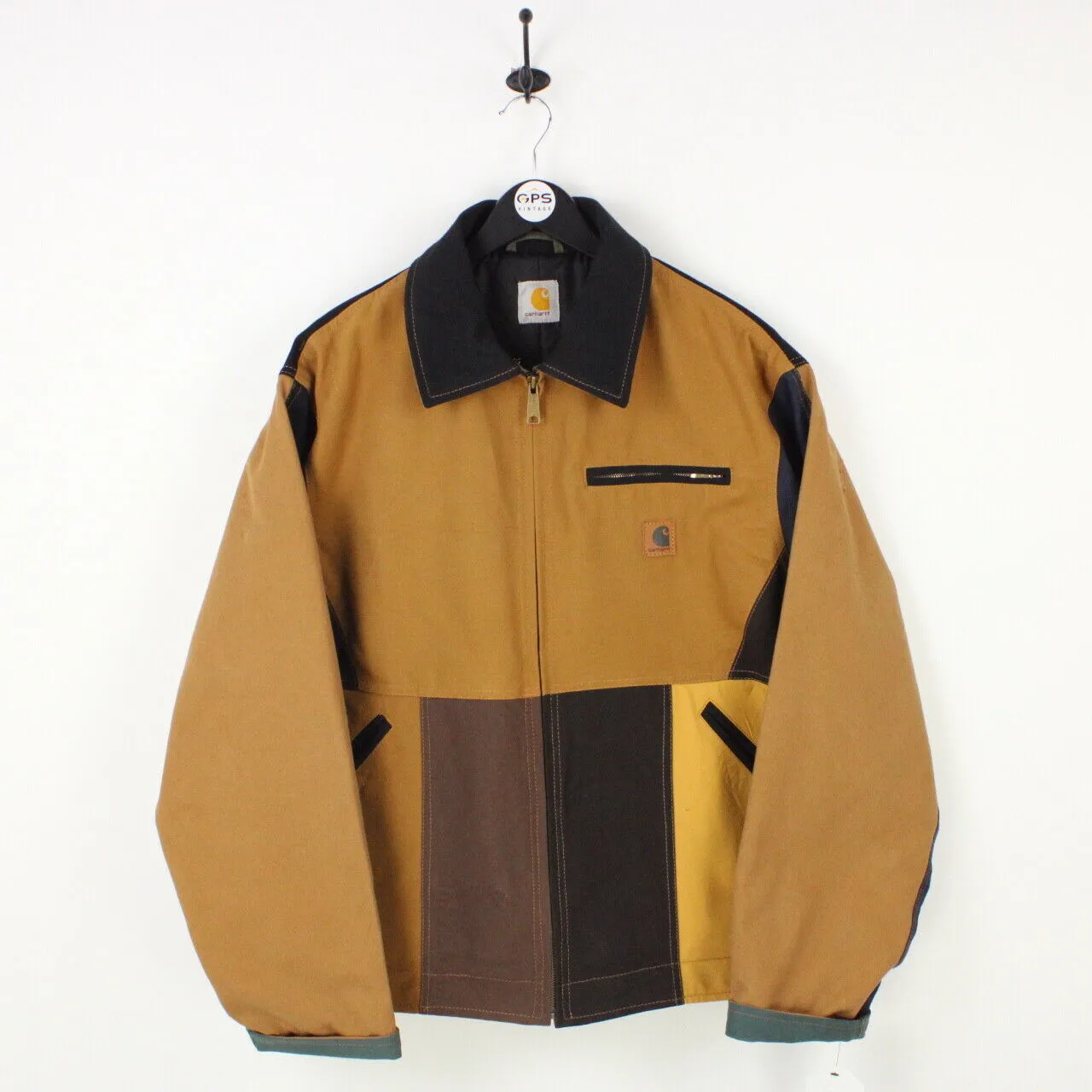 Mens CARHARTT Reworked Duck Detroit Jacket Multicolour | Large