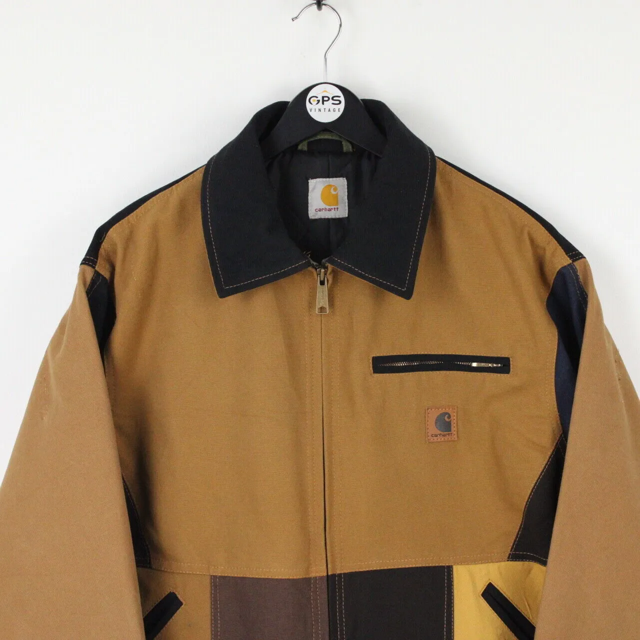 Mens CARHARTT Reworked Duck Detroit Jacket Multicolour | Large