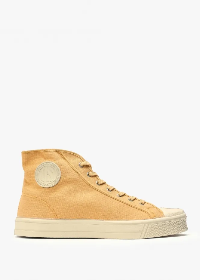 Men’s Military Ivory Gum High-Top Trainers