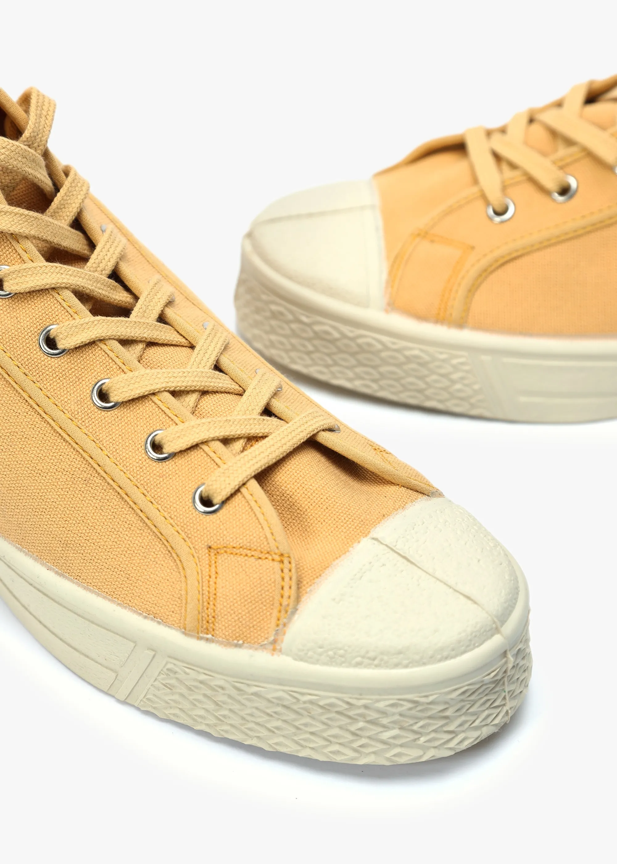 Men’s Military Ivory Gum High-Top Trainers