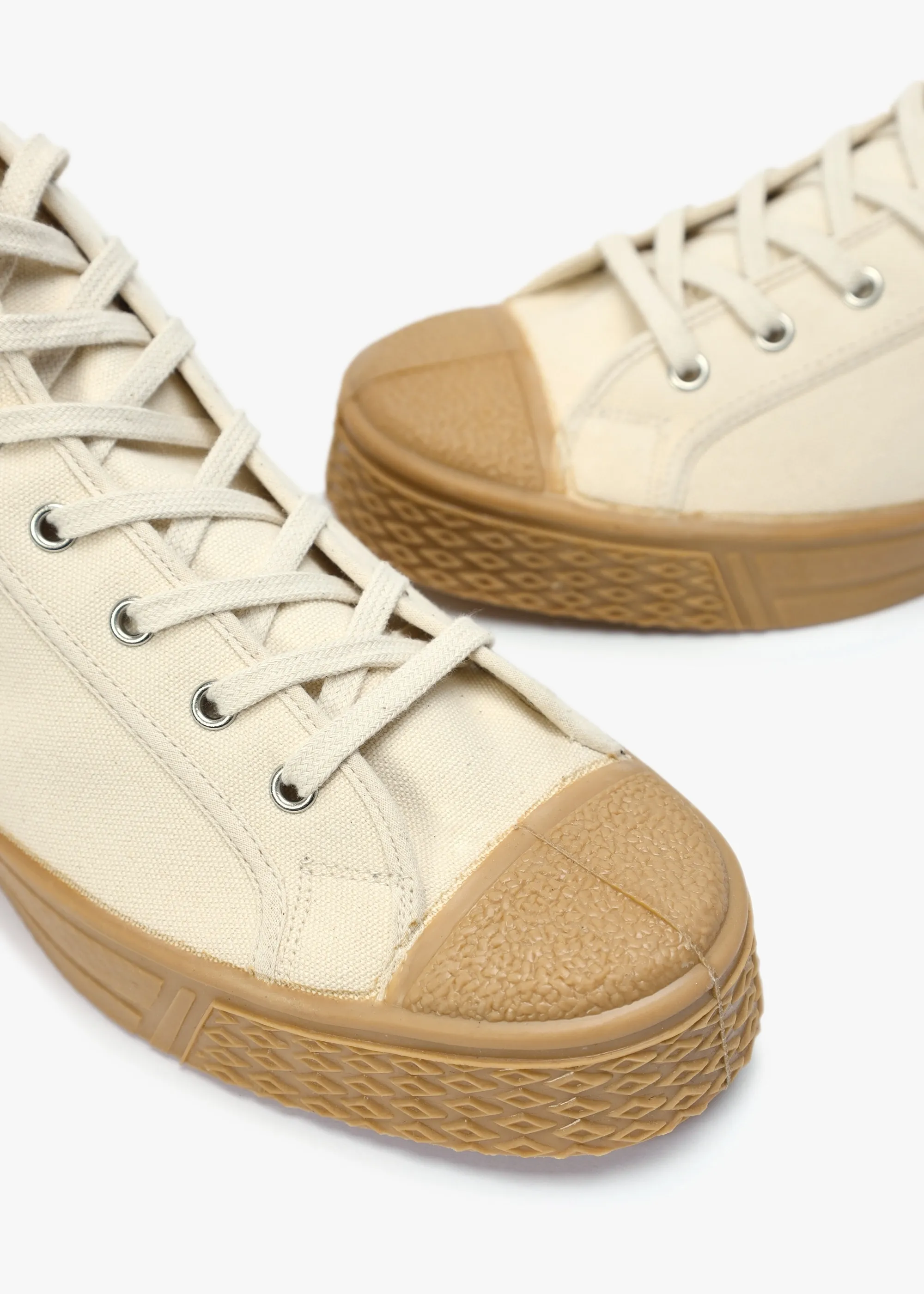 Men’s Military Off White Gum High-Top Trainers