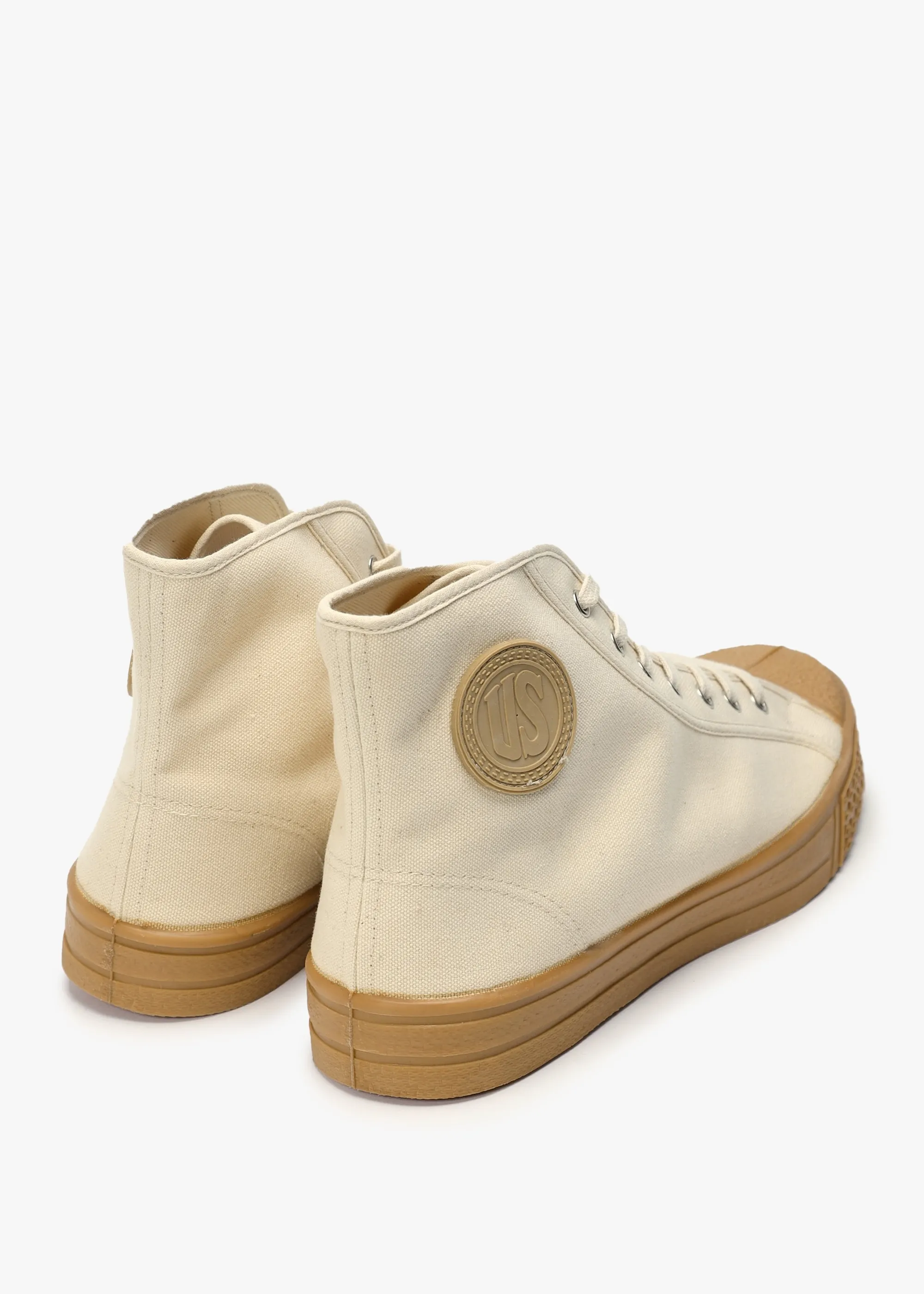 Men’s Military Off White Gum High-Top Trainers