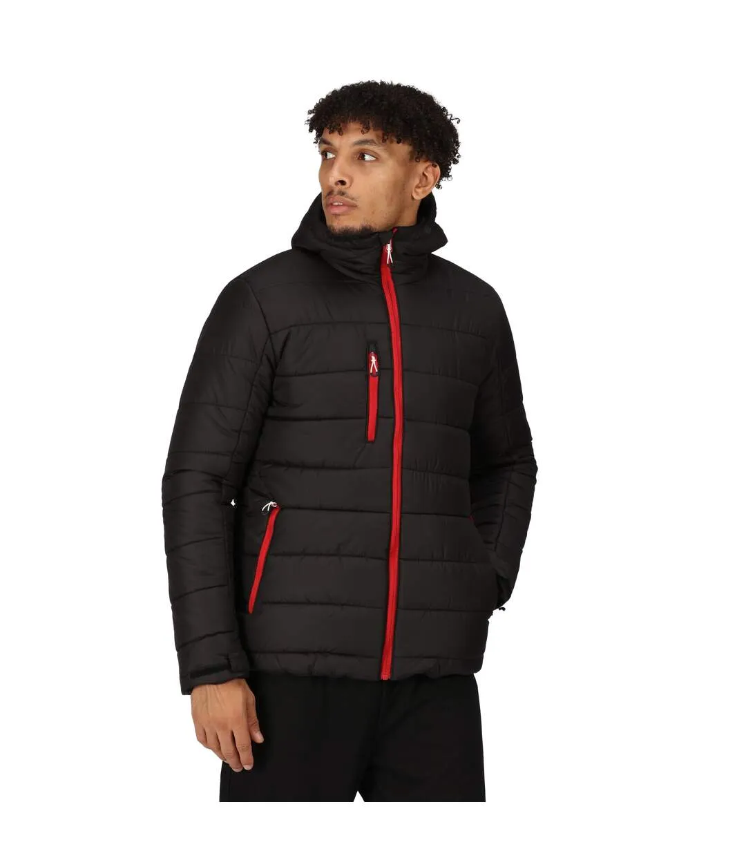 Mens navigate thermal padded jacket black/classic red Regatta