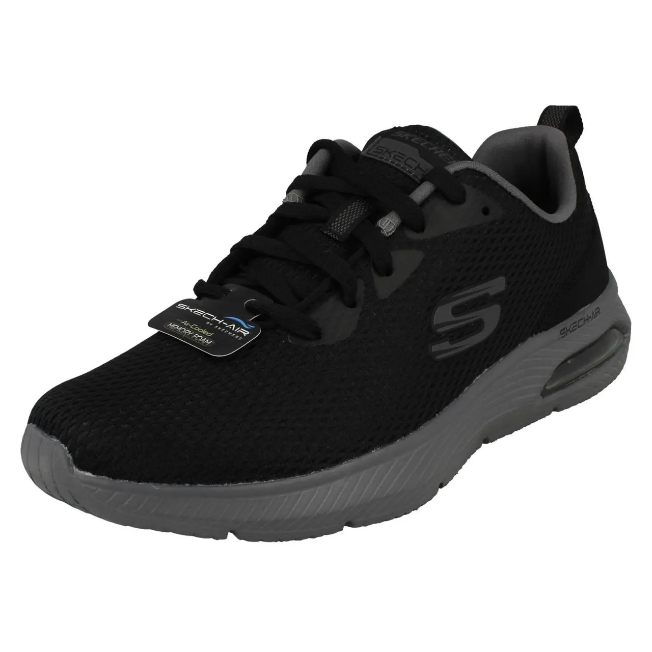 Mens Skechers Lace Up Casual Trainers - Dyna-Air 52556