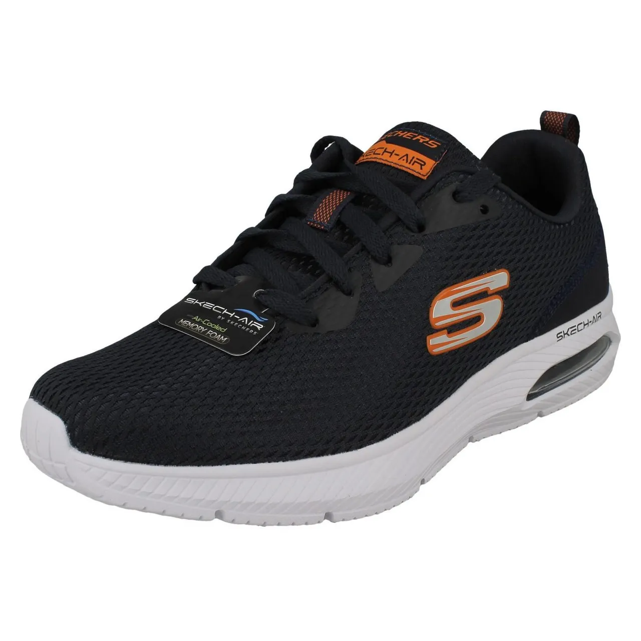 Mens Skechers Lace Up Casual Trainers - Dyna-Air 52556