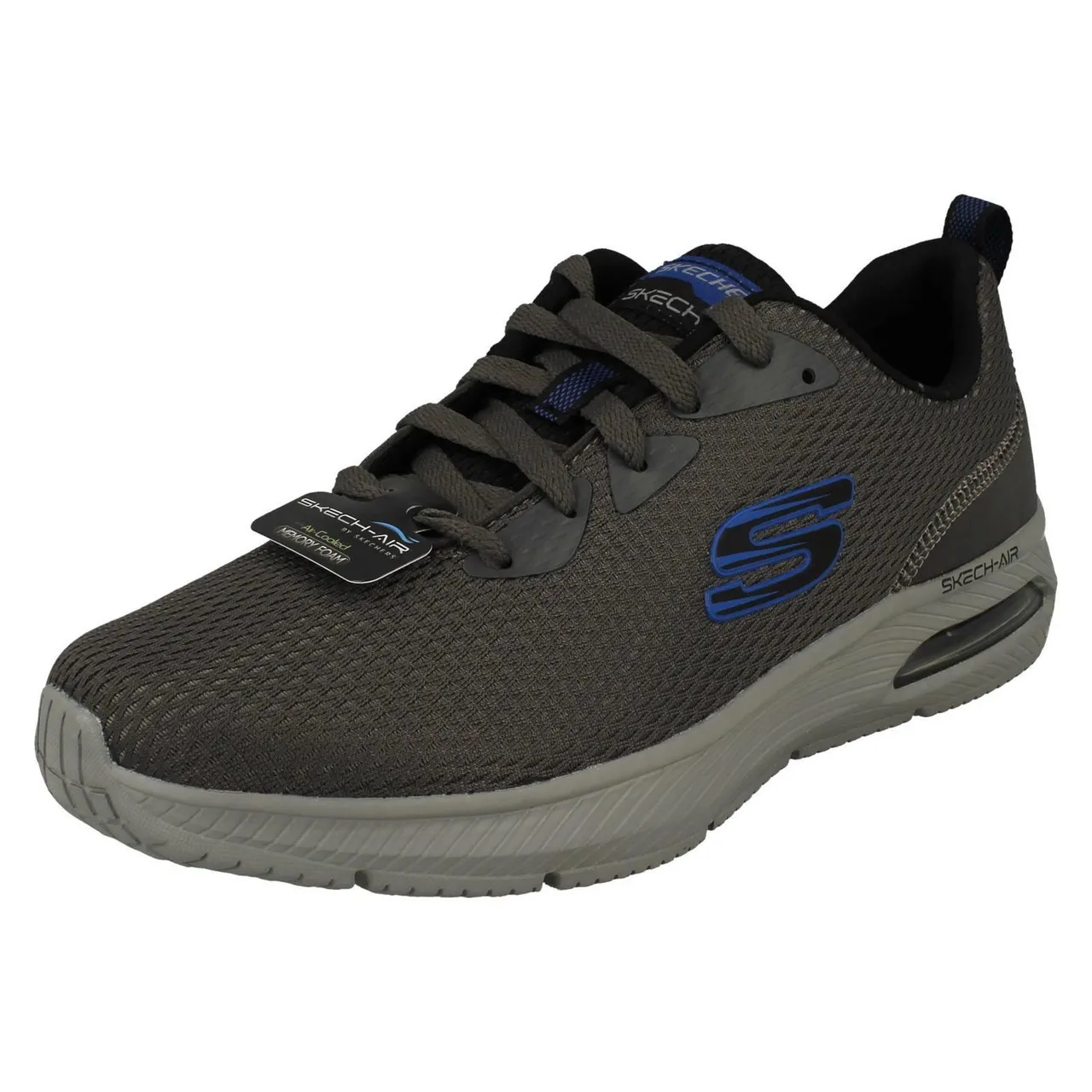 Mens Skechers Lace Up Casual Trainers - Dyna-Air 52556