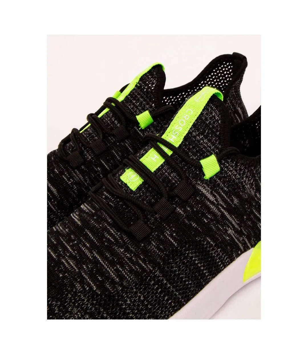 Mens smitlay mve trainers black/green Crosshatch