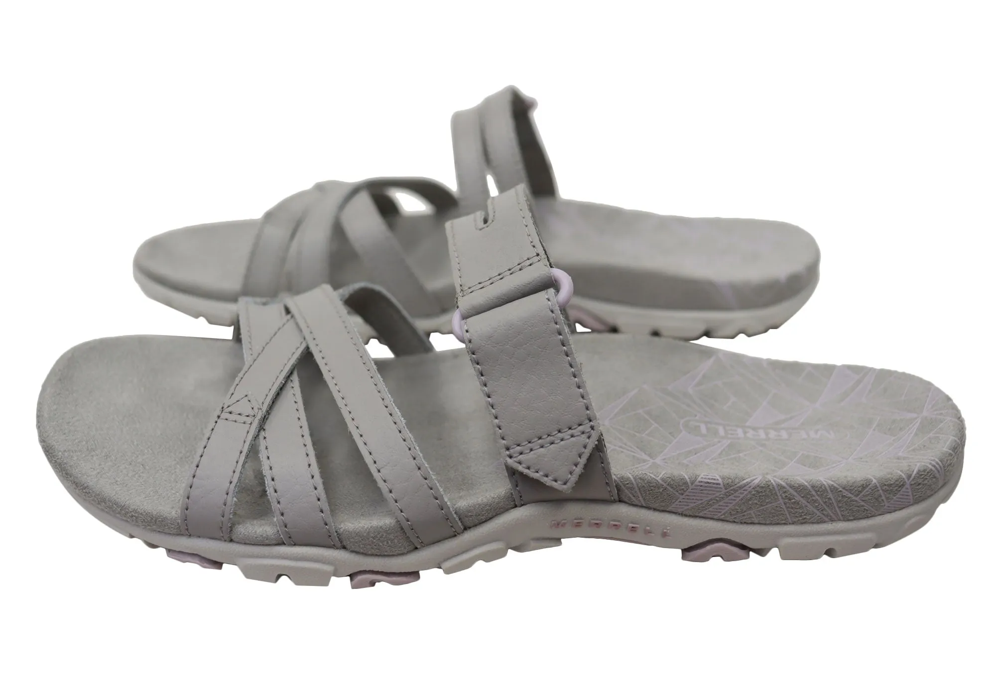 Merrell Womens Comfortable Leather Sandspur Rose Slides Sandals