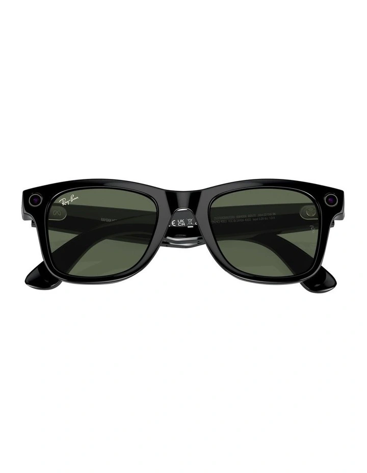 Meta Wayfarer Sunglasses in Black