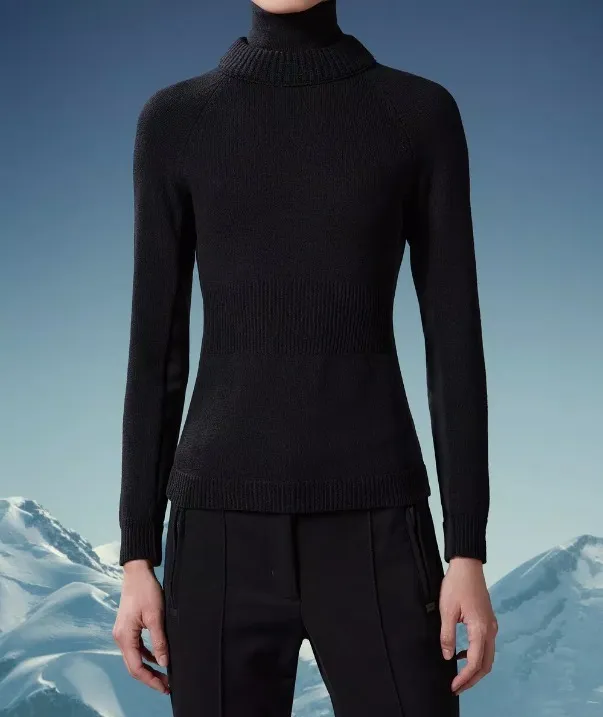 MONCLER  |Wool & Fleece Turtleneck Sweater