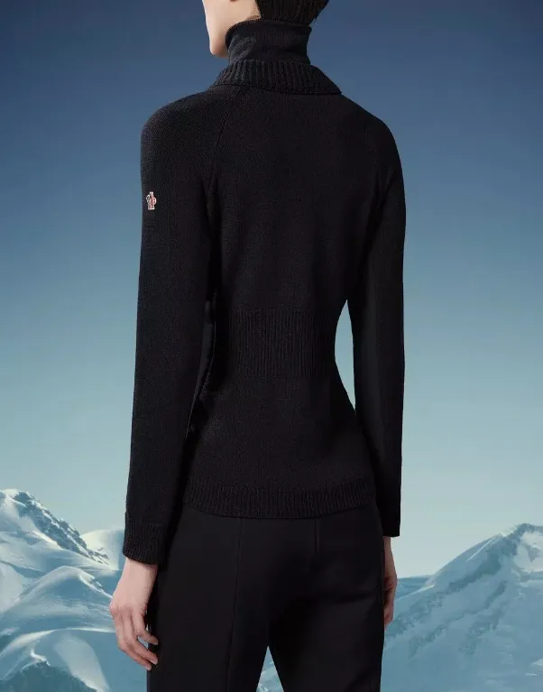 MONCLER  |Wool & Fleece Turtleneck Sweater