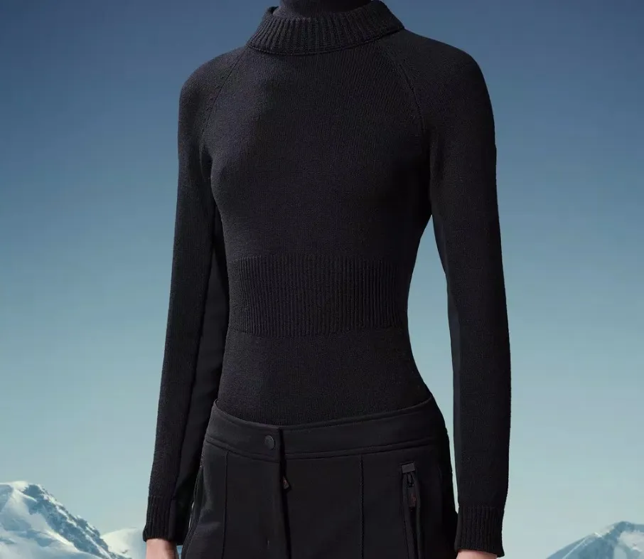 MONCLER  |Wool & Fleece Turtleneck Sweater