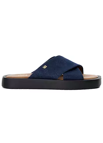 Navy Liquor Casual Sandals by Dune London | Look Again