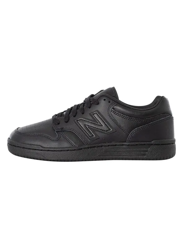 New Balance 480 Leather Trainers - Black