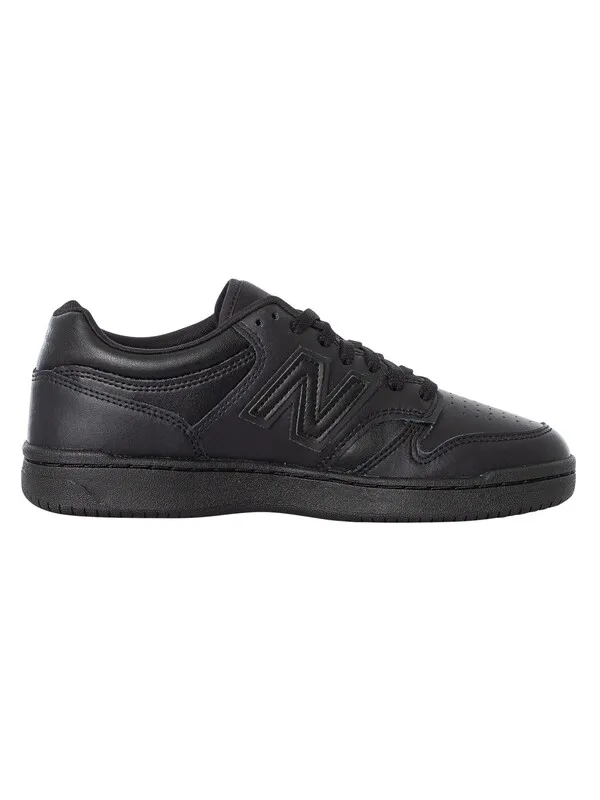 New Balance 480 Leather Trainers - Black