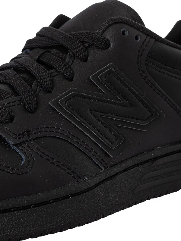 New Balance 480 Leather Trainers - Black