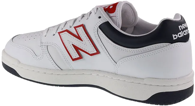 New Balance Trainers Mens 480 Leather White Navy Red