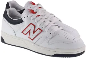 New Balance Trainers Mens 480 Leather White Navy Red