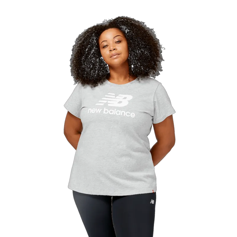 New Balance Women'sEssentials Stacked Logo Tee