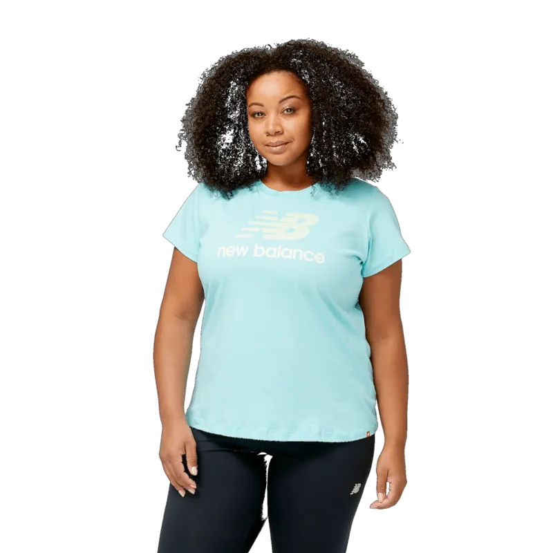 New Balance Women'sEssentials Stacked Logo Tee