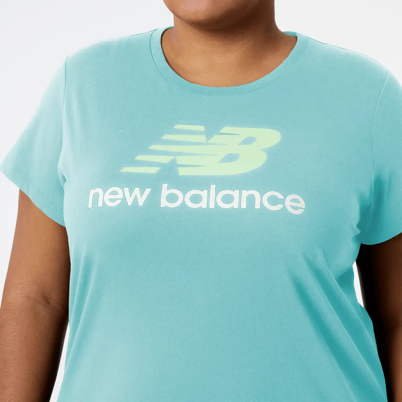 New Balance Women'sEssentials Stacked Logo Tee